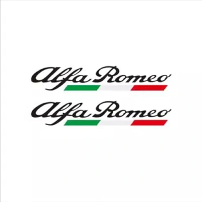 Abbildung von 2 Stück Auto Aufkleber für Alfa Romeo Giulietta Giulia Stelvio Mito 147 156 159 166, Autoaufkleber Schriftzug Karosserie Emblem Zeichen Zubehör,Black