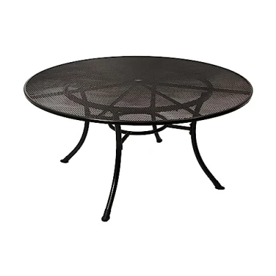 Abbildung von DEGAMO Gartentisch RIVO (1 St), rund 150cm, Stahl und Streckmetall eisengrau