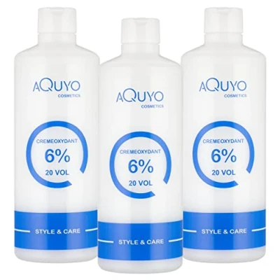 Abbildung von Creme Oxydant Entwickler 6% 500ml (20 Volumen) für Haarfärbung, Haartönung oder Blondierung (3er Pack) Oxidationscreme mit Wasserstoffperoxid H2O2 Oxidant ist frei von Duftstoffen