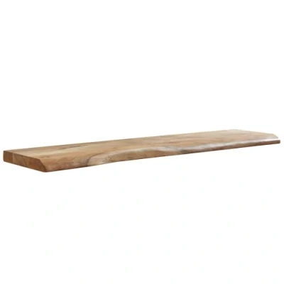 Abbildung von WOHNLING Wandregal Baumkante Akazie Holz Design Schweberegal 120 cm Regal Massiv