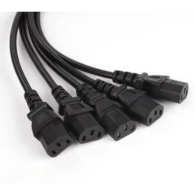Abbildung von YCYUYUFUNS PDU USV Stromkabel Y Verteiler IEC Splitter Kabel C14 auf 5 x C13 Verlängerungs Netzkabel für Computer, TV, PC, Monitor