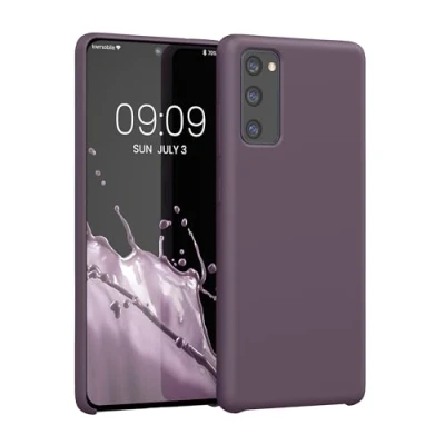 Abbildung von kwmobile Hülle kompatibel mit Samsung Galaxy S20 FE Silikon Handy Case Handyhülle weiche Oberfläche kabelloses Laden Helle Iris