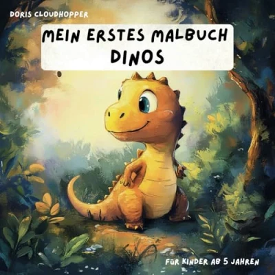 Abbildung von Mein erstes Malbuch Dinos: Ausmalbuch für Kinder ab 5 Jahren leichte, süße Motive. Malspaß kleine und große Dinofans.