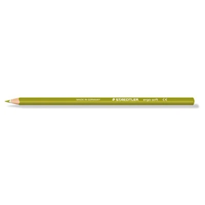Abbildung von STAEDTLER 157 57 ergo Soft Farbstift, ergonomische Dreikantform, rutschfeste Oberfläche, 12 Stück im Kartonetui, olivgrün