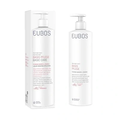 Abbildung von EUBOS BASIS PFLEGE Flüssig Wasch + Dusch mit Dosierspender Waschlotion für empfindliche Haut Gegen unreine pH hautneutral Hautverträglichkeit dermatologisch bestätigt 400ml
