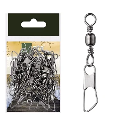 Abbildung von Zite Angelwirbel 30er Set &amp; Karabiner Schnurverbinder Größe 2 18kg