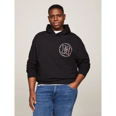 Abbildung von Tommy Hilfiger Roundel Hoody Kapuzenpullover, Herren, Größe: 5XL, Black