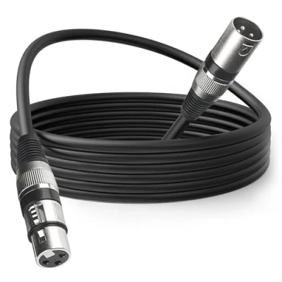Abbildung von Dmx Kabel 3m 3 Pin XLR 3m, Set Poliges Signalverbindungskabel Light Cable, Lichtsteuerung Kanone für Controller Moving Head Bühnenscheinwerfer