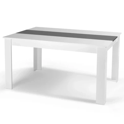 Abbildung von IDMarket Esstisch, rechteckig, Georgia, 6 Personen, weiß und grau, 140 x 90 cm