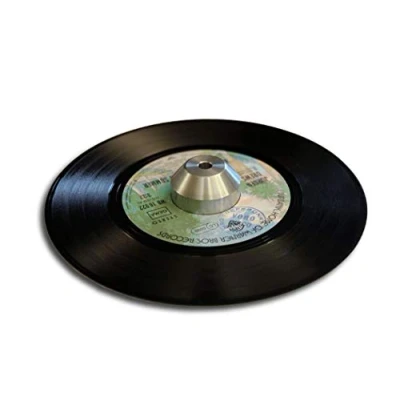 Abbildung von Single Schallplatten Puck oben flach Kegelförmig Protected