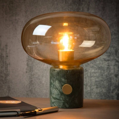 Abbildung von Lucide CHARLIZE Tischlampe Ø 23 cm 1xE27 Amber