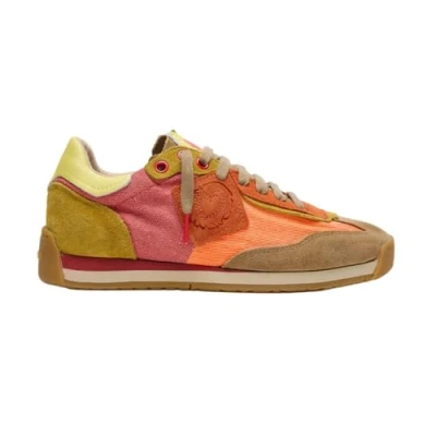 Abbildung von Satorisan Ensō Gaia Casual Sneaker Herren und Damen Vintage Leder Textil Sportschuhe Farbe Rural Red Größe 46