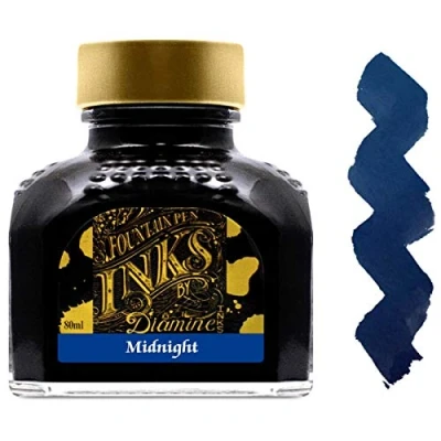 Abbildung von Diamine 80ml Midnight fountain pen ink by