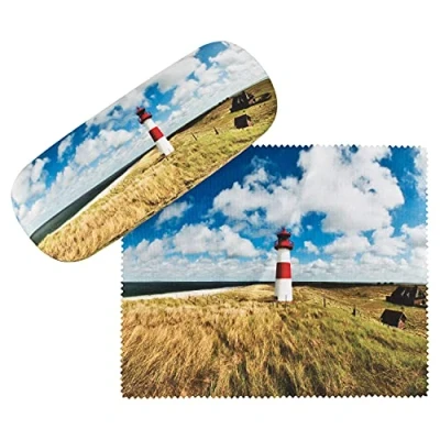 Abbildung von von Lilienfeld Brillenetui Leuchtturm auf Sylt Meer Motiv Etui Brillenbox, stabiles mit Mikrofaser bezogenes Hardcase