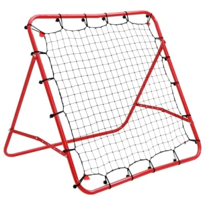 Abbildung von vidaXL Fußball Kickback Rebounder Tor Stahl Rückprallwand einstellbar 100x100 cm