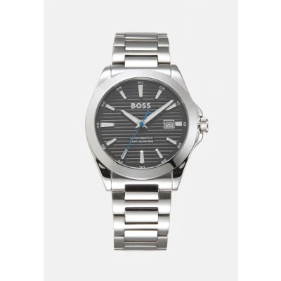 Abbildung von BOSS Strike Uhr silvercoloured/black, Herren, Größe: One Size, Silver coloured/black