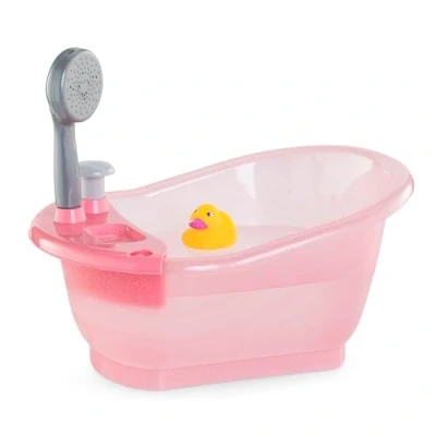 Abbildung von Corolle 9000141660 Mon Grand Poupon Badewanne, mit Pumpfunktion und Badeente für alle 30 36cm Puppen, 32,5cm, ab 3 Jahren