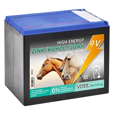 Abbildung von Trockenbatterie Weidezaunbatterie &quot;ZINK KOHLE 130Ah&quot; 9V, Einwegbatterie, kompakt und klein