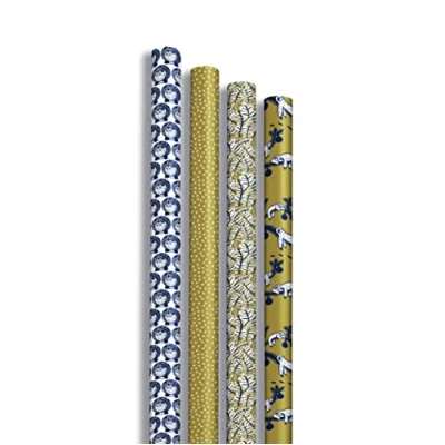 Abbildung von Clairefontaine 201984AMZC Karton mit 20 Rollen Geschenkpapier Excellia 80g 5mx0m35, sortierte Motiven Loslassen,