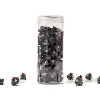 Abbildung von DucKey Kailh Box V2 Switch, Weißer Klickender/Brauner Taktiler/Roter Linearer 5Pin MX Schalter für Mechanische Tastatur (Color : Brown, Size 110PCS)