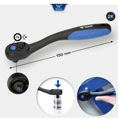 Abbildung von KS TOOLS BT020900 Umschaltknarre 72 6,3 (1/4&quot;) 150