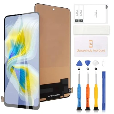 Abbildung von Ersatz LCD Bildschirm für Xiaomi Redmi Note 12 PRO 4G ‎2209116AG, 2209116AG Display Touchscreen Digitizer Montage mit Werkzeugen (Schwarz, TFT Highlight Version)