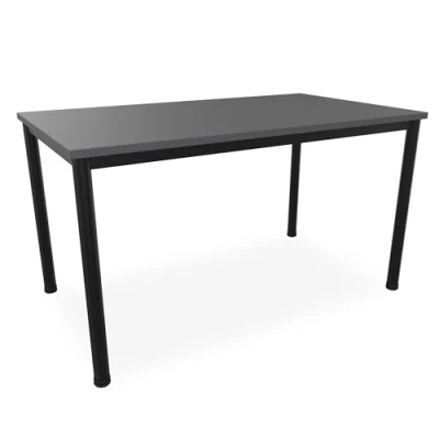 Abbildung von Schreibtisch u. Besprechungstisch mit schwarzem Tischgestell Konferenztisch Bürotisch Computertisch Mehrzwecktisch Arbeitstisch PC Tisch Homeoffice (anthrazit, 140 x 80 77,5 cm)