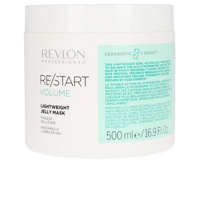 Abbildung von REVLON PROFESSIONAL RE/START Volume Lightweight Jelly Mask, 500 ml, leichte Haarmaske für trockenes, feines Haar, Maske spendet Feuchtigkeit ohne zu beschweren, Haarkur gegen Haarbruch