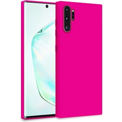 Abbildung von MyGadget Hülle für Samsung Galaxy Note 10 Plus Zweilagige Handyhülle mit Kameraschutz Cover Innenfutter &amp; Silikon außen Magenta Rot