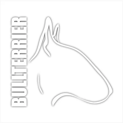 Abbildung von siviwonder Auto Aufkleber Bullterrier Profil Hundeaufkleber White