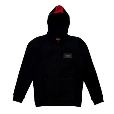 Abbildung von Alpha Industries Unisex Kinder Red Stripe Hoody, Black, 134/140