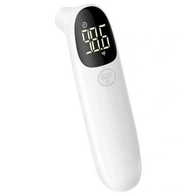 Abbildung von Deltasat Fieberthermometer kontaktlos xs002 I Infrarot Thermometer mit LED Bildschirmanzeige Fieberalarm &amp; 0,5s Sofortmessung Stirnthermometer für Babys Kinder Erwachsene Fiebermessgerät