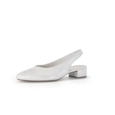 Abbildung von Gabor Damen Slingpumps, Frauen Absatzschuhe,Ausgehschuhe,Abendschuhe,Court Shoes,Slingback,knöchelriemchen,Heels,Ice (bezogen),38 EU / 5 UK