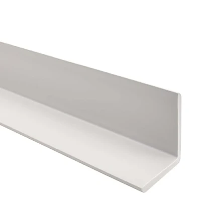 Abbildung von Quest Winkelprofil 27x27mm Kantenschutzwinkel Winkelleiste Eckenschutz PVC Kunststoff Ohne Klebeband 165cm, Hellgrau