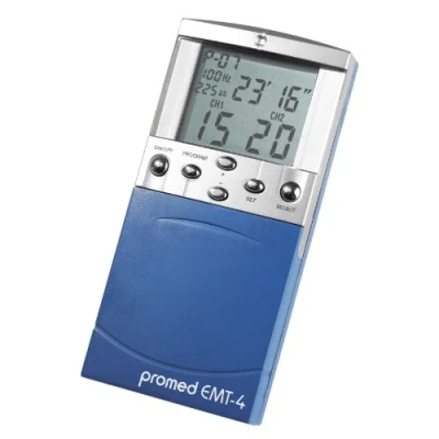 Abbildung von Promed EMT 4 Digitales Tens &amp; EMS duo Gerät, Kombigerät, Elektrostimulationsgerät für Nerven und Muskelstimulation, Reizstromgerät mit Elektroden, 13 Therapiemodi