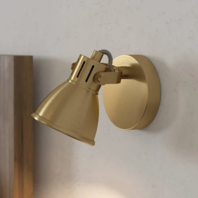 Abbildung von Eglo 900169 Spotleuchte SERAS GU10 1X3W messing gebürstet, gold Ø10cm dimmbar