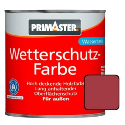 Abbildung von Primaster Holzschutzlasur Wetterschutzfarbe 750 ml schwedenrot
