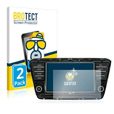 Abbildung von BROTECT Entspiegelungs Schutzfolie für Skoda Columbus Superb 2017 Infotainment System 8&quot; (2 Stück) Matte Displayschutz Folie, Anti Fingerprint