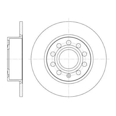 Abbildung von ROADHOUSE Bremsscheibe VOLKSWAGEN: Golf Plus / Crossgolf, 4 Schrägheck, 5 SEAT: Leon III ST, Schrägheck 6649.00
