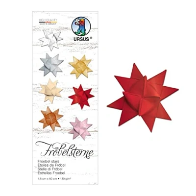 Abbildung von Ludwig Bähr Faltstreifen Fröbelsterne 130g/qm 1,5x50cm VE=80 Stück rub