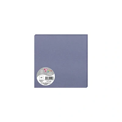 Abbildung von Clairefontaine 11129C Packung mit 25 Karten Pollen 160x160 mm, 210g, ideal für Ihre Einladungen und Korrespondenz, Vergissmeinichtblau, 1 Pack