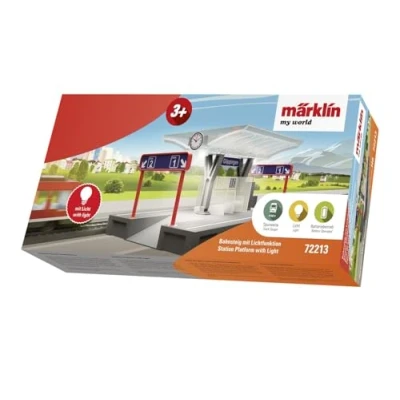 Abbildung von Märklin Modelleisenbahn Gebäude my world Bahnsteig 72213, Spur H0, Mit Lichtfunktion