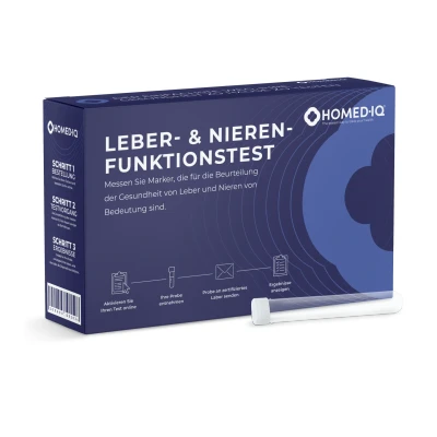 Abbildung von Leber und Nierenfunktionstest Heimtest