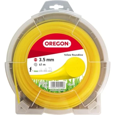 Abbildung von Oregon Gelber Mähfaden mit rundem Querschnitt, für Rasentrimmer und Freischneider, professionelles Nylon, passend die meisten Trimmer, 3.5 mm x 124 m (69 377 Y)