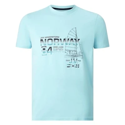 Abbildung von Jan Vanderstorm EILI Tshirt print, Herren, Größe: 5XL, Türkis