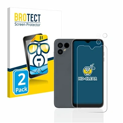 Abbildung von BROTECT (2 Stück Schutzfolie für Fairphone 4 (Display+Kamera) Displayschutz Folie Ultra Klar