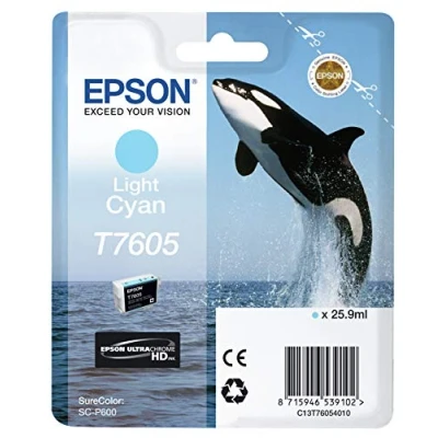 Abbildung von Epson T7605 (C13T76054010) Druckerpatrone Cyan Hell