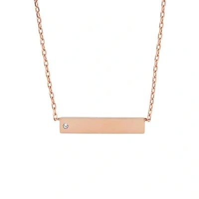 Abbildung von Fossil Halskette Für Frauen, 40,6 Cm Länge, 5,1 Verlängerung Rose Gold Edelstahl Halskette, JOF00435791