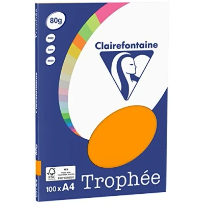 Abbildung von Clairefontaine Fel oranje A4 80 g/m² (100 Blatt) Farbiges Papier