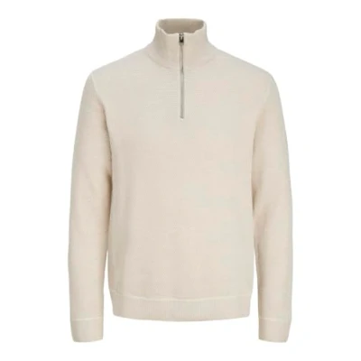 Abbildung von JACK&amp;JONES Herren JPRBLUCHRISTER Knit Half Zip Strickpullover, Pure Cashmere/Detail:Twist, Large